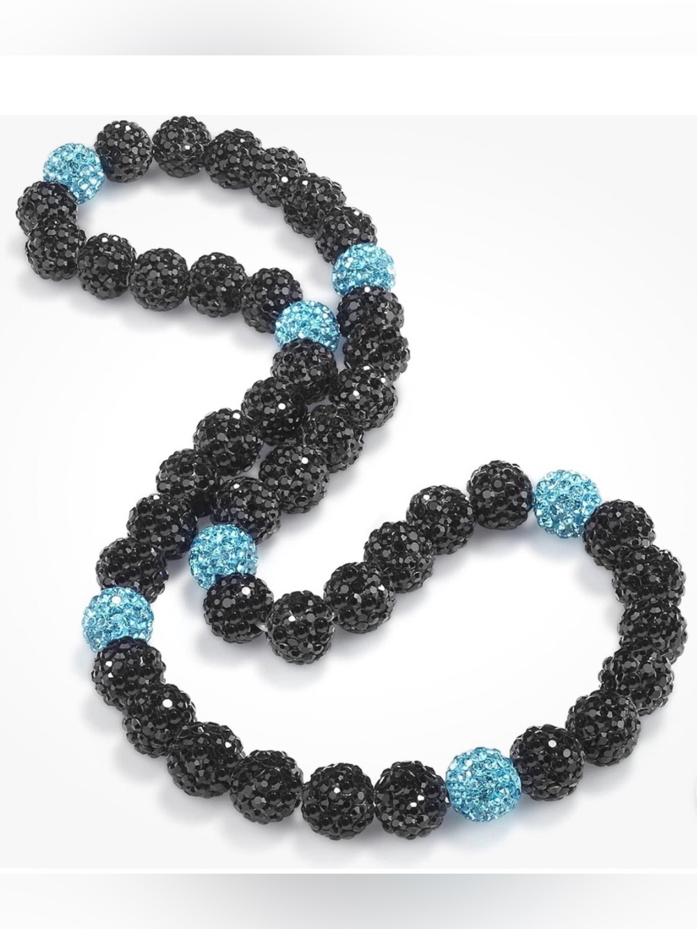 Baseball Necklaces Beads for Men, 16/18 in Bling Diamond Rhinestone Chain